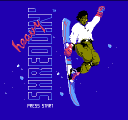 Heavy Shreddin' title screen for NES